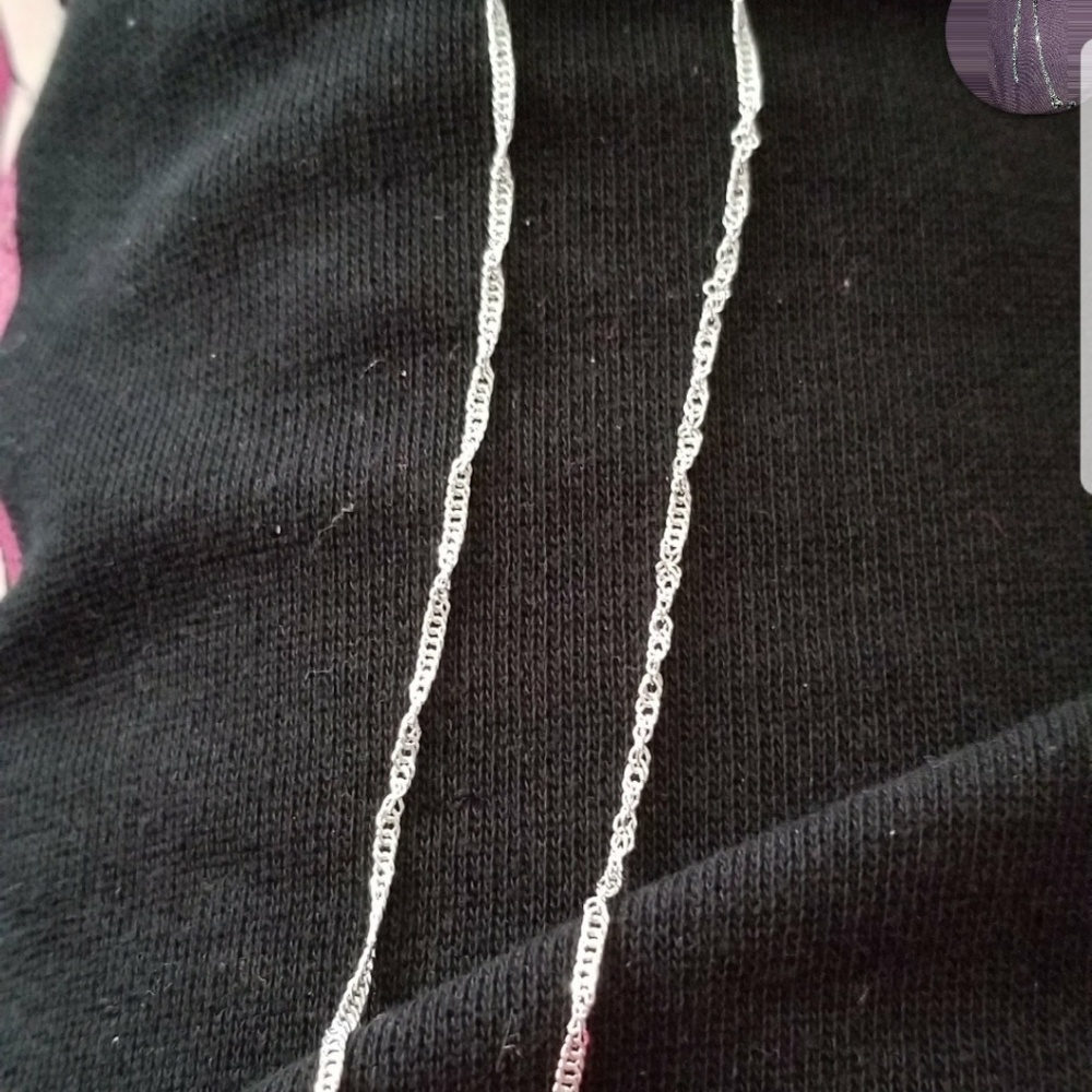 925 STERLING SILVER WAVE CHAIN 18 INCHES